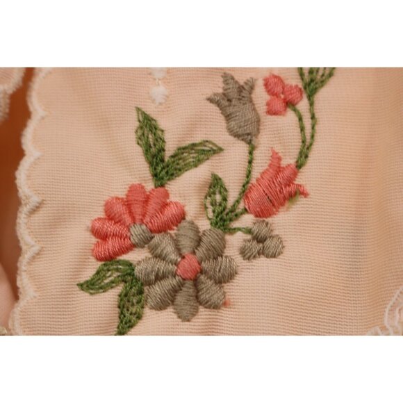 J. C. Penny Vintage Nylon Robe & Gown Set-Size Medium-Embroidered-Lace - Picture 6 of 16